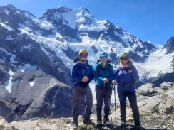 We’ve had a great run of weather recently! This crew enjoyed 3 days up at Caroline Hut on the Ball Pass Summit Trek.
Highlights of this alpine trek include:
🏔️ stunning mountain views of New Zealand’s highest peaks, including the Caroline Face of Aoraki Mount Cook.
🥾 climbing Kaitiaki Peak “guardian of Aoraki”.
🧊 crossing the Ball Glacier.
🧗🏽♀️ learning beginner mountaineering skills - how to use crampons, ice axe and how to self-arrest a slip.
🛖 2 nights in the fully catered, heated Caroline Hut.
📸 @wild_for_flowers
#carolinehut #mountainviews #aoraki #aorakimountcook #aorakimountcooknationalpark #crampons #iceaxe #mountaineering #alpinehiking #alpinetrekking #mountainhiking #ballpass #mountainguide #alpineguide #hikingguide #mountainhut #mountainadventures #nzmga - Private Mountain Huts - #147