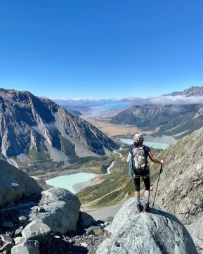 The “modern Copland” aka Jubilee Route to Fitzgerald Pass. High up over the Hooker Valley, a climb up to the Main Divide and crossing to the Copland Valley and West Coast.
What our guides get up to in their “spare” time…
A jaunt up the Jubilee Route to the Stewart Glacier to check conditions. The glacier has receded significantly in recent years, exposing loose rock later in the season once seasonal snow has melted away. While the ice fall hazard is less of a problem than it used to be, rock fall hazard has increased.
We also took the opportunity to descend via the gully route, a side gully off the North Branch of Hayter Stream, climber’s left of the Jubilee Buttress - this route has recently gained popularity with unguided groups. Devoid of snow, the gully had plenty of loose rock, large boulders and steep awkward scrambles. The main gully is also the runout / funnel for very large slopes / catchments above and the telltale signs of damage from massive avalanches was evident.
While the route on the Jubilee Buttress is quite tricky to find and exposed in places, it remains our preference, as it is quicker, easier and safer.
📸 @elke_mountain_guide @adiella_stewart
#mountaineering #coplandpass #fitzgeraldpass #jubileeroute #glacialrecession #hookervalley #aoraki #aorakimountcook #aorakimountcooknationalpark #mountainjourney #alpineguide #mountainguide #mountaingirls #weareifmga #nzmga #southernalps Aoraki Mt. Cook Adventures - Copland Pass Crossing - #264