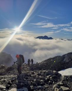 Ball Pass Crossing and Mabel Col
We’re heading into late summer / autumn, but we’ve still got good conditions for crossing Ball Pass. This group enjoyed crossing Ball Pass last week with their guide Monika. Recent rain has also helped replenish the water tanks at Caroline Hut after weeks of dry weather 🙌
📸 @wild_for_flowers
#crampons #iceaxe #mountaineering #alpinecrossing #mountainjourney #ballpass #carolinehut #aoraki #aorakimountcook #aorakimountcooknationalpark #mountainhiking #alpinehiking #hikingguide #alpineguide #nzmga - Alpine Crossings, Mountain Journeys & Traverses - #269