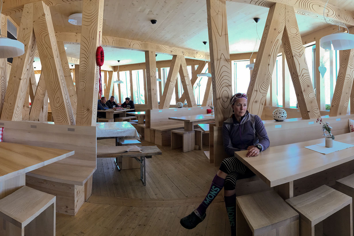 Inside Monte Rosa Hut