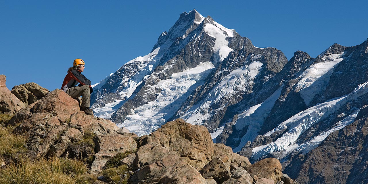 Mt. Sefton as seen from the Ball Pass route